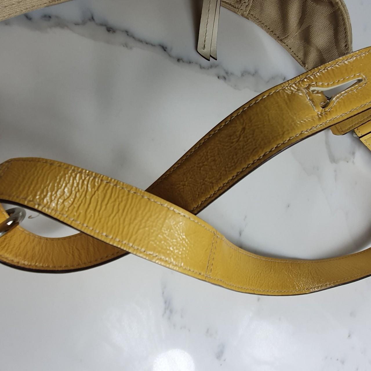 Authentic Coach yellow & tan hobo shoulder bag