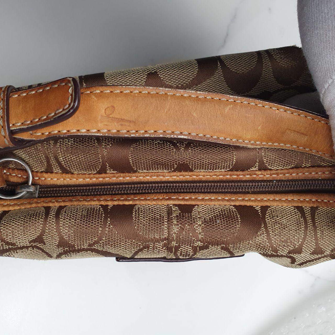 Coach Small Signature Canvas Shoulder Bag