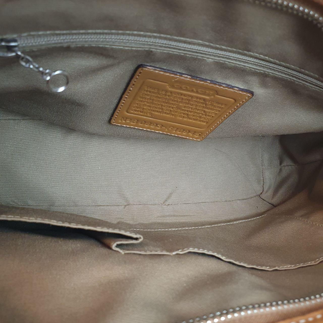 Coach Signature Canvas and Leather Shoulder Bag