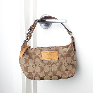 Coach Small Signature Canvas Shoulder Bag