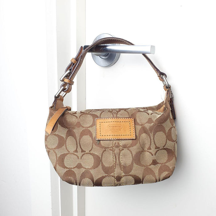 Coach Small Signature Canvas Shoulder Bag