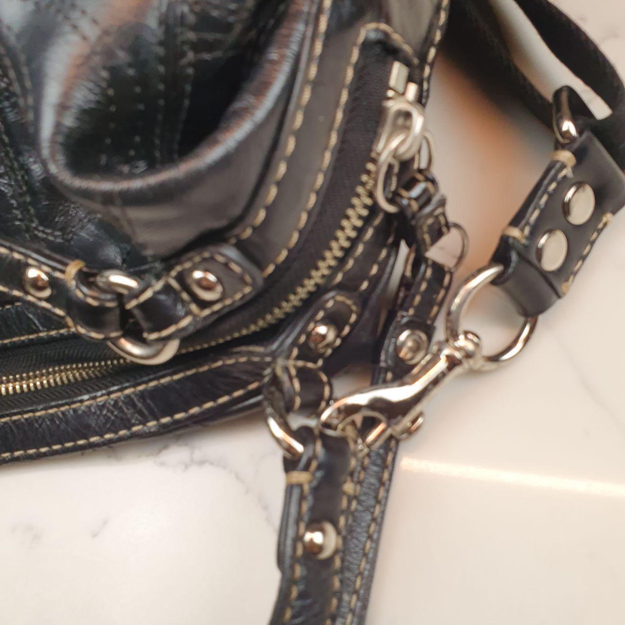 Coach Black Leather Shoulder Bag with Adjustable Strap