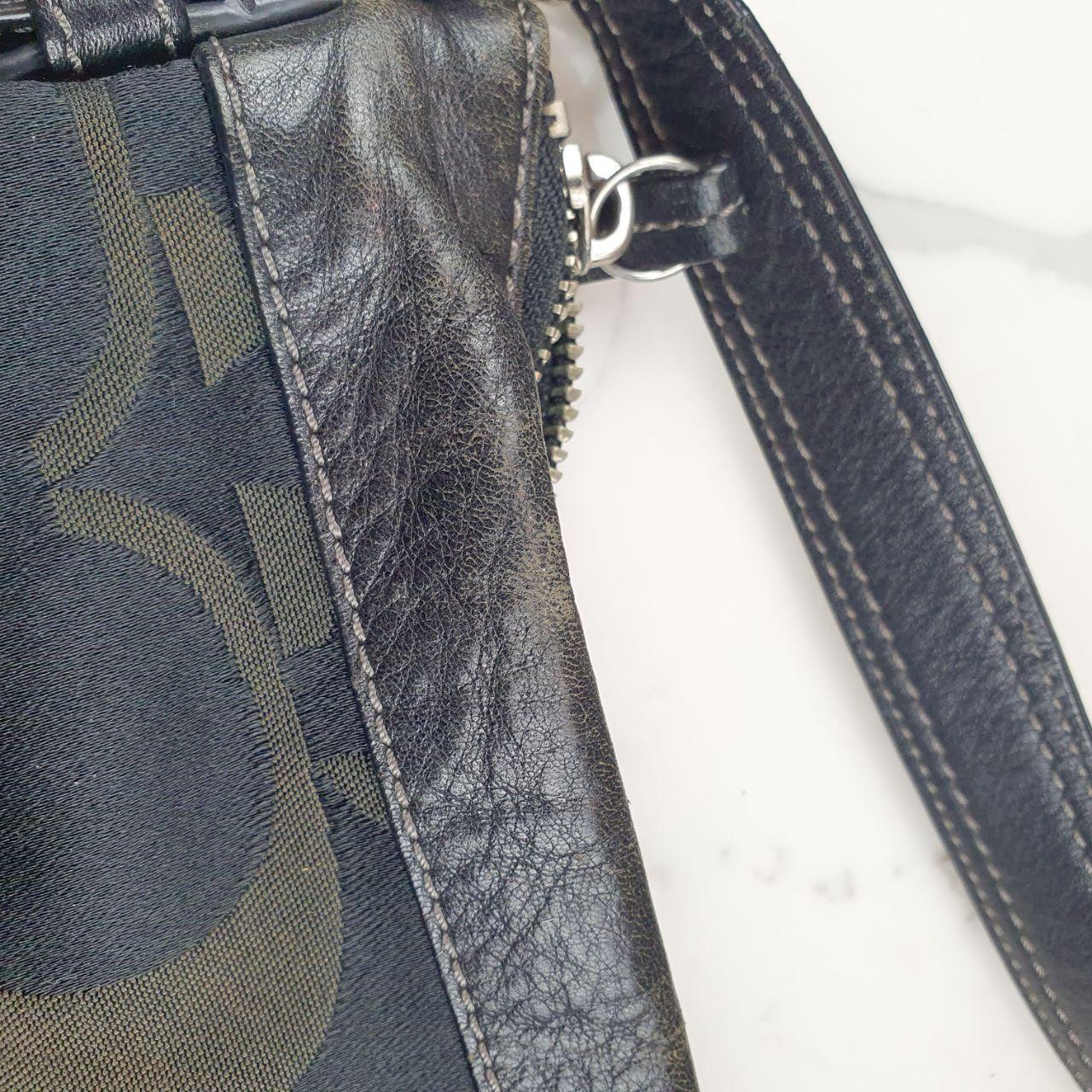Coach Signature Canvas and Leather Shoulder Bag