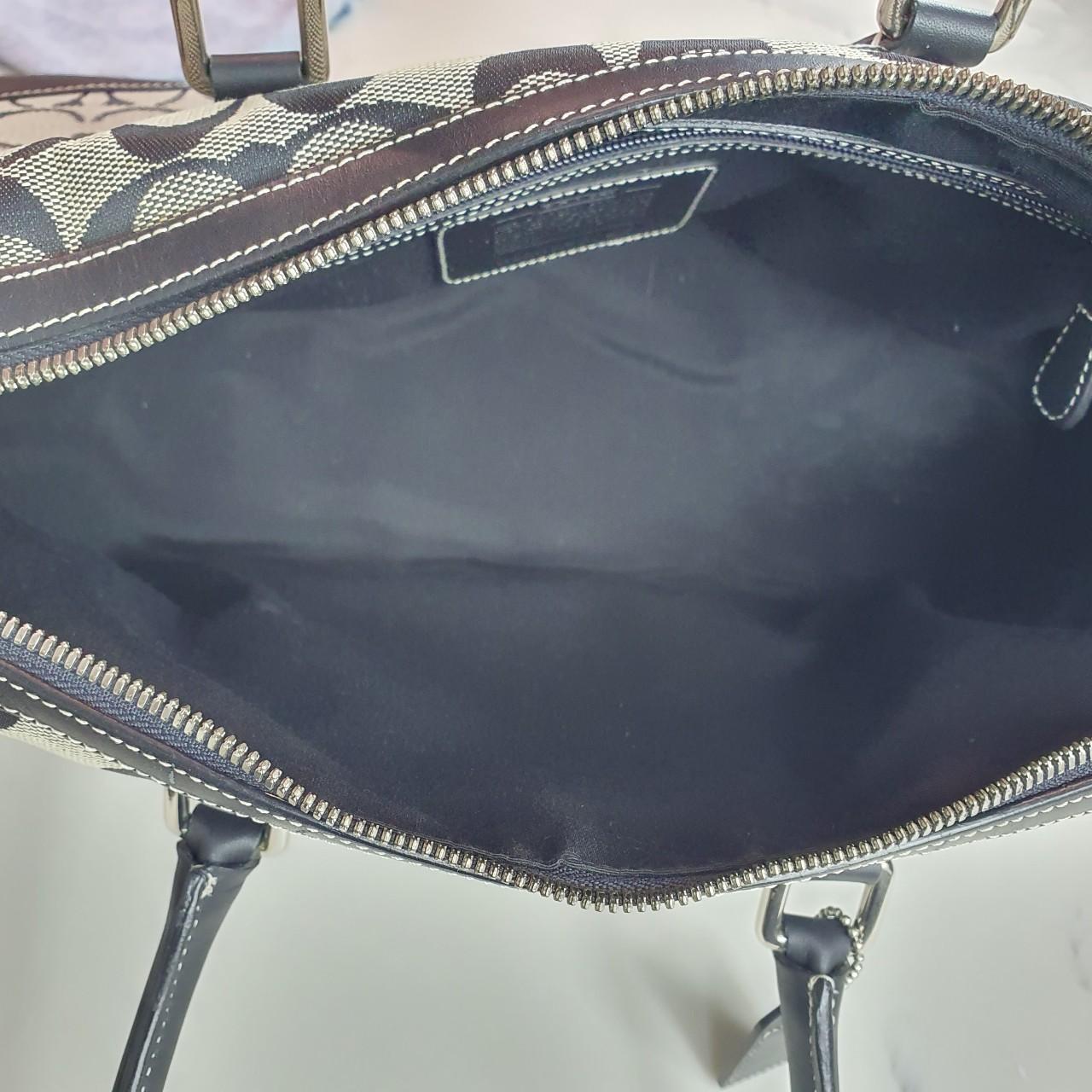 Authentic Coach black and grey signature satchel bag