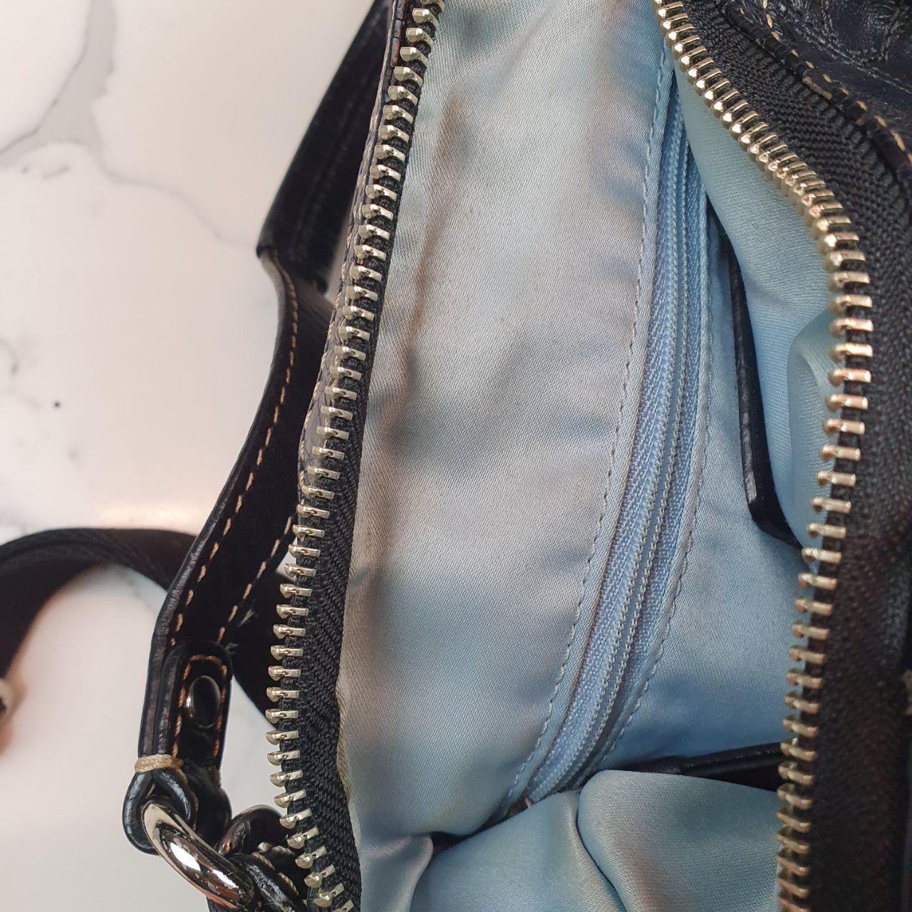 Coach Black Leather Shoulder Bag with Adjustable Strap