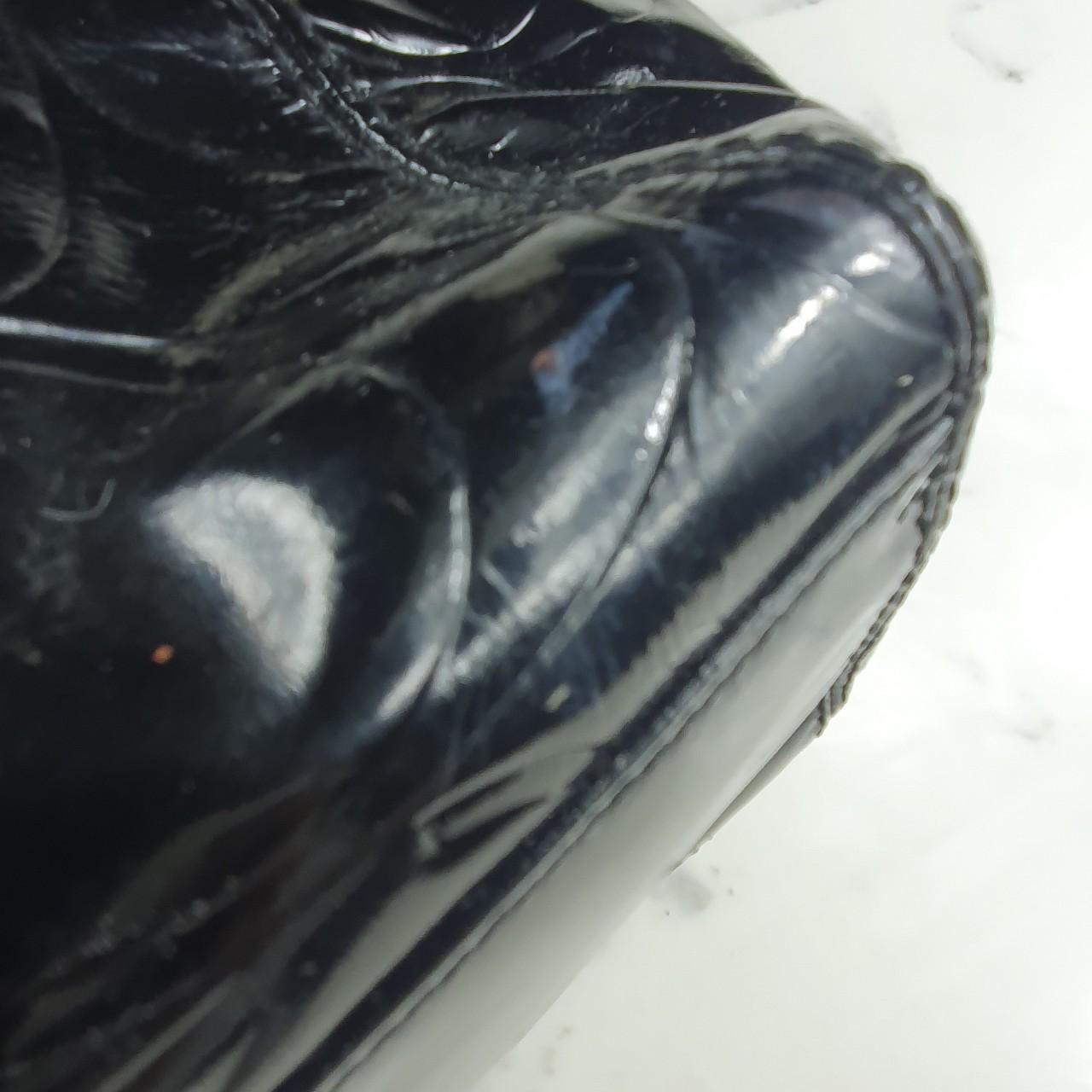 Authentic Coach black patent leather handbag with gold hardware