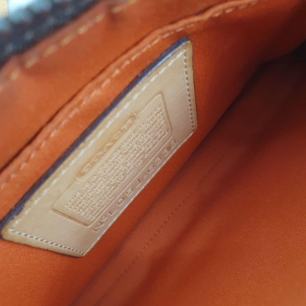 Coach Signature Canvas and Leather Small Shoulder Bag