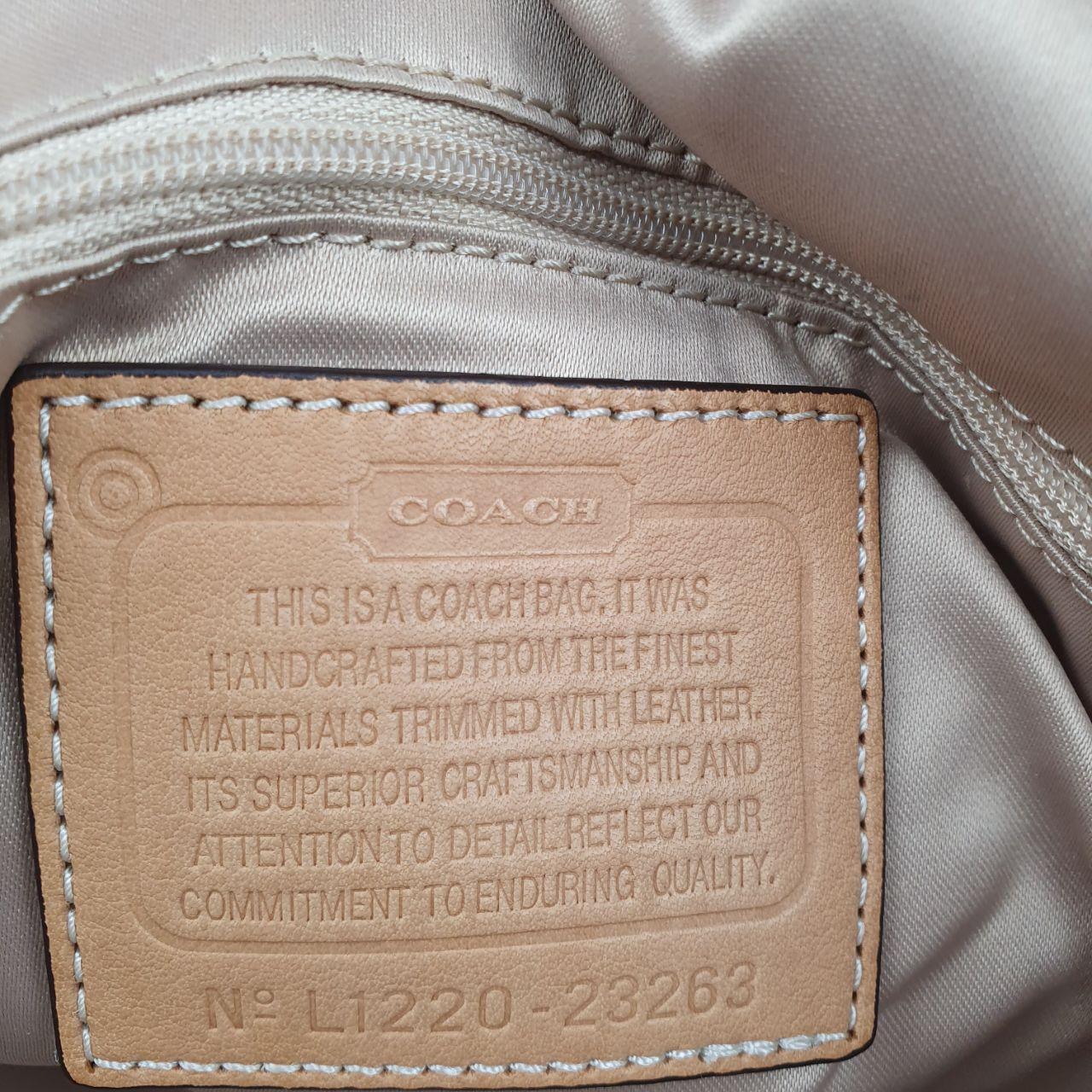 Coach Floral Canvas Tote Bag with Leather Trim
