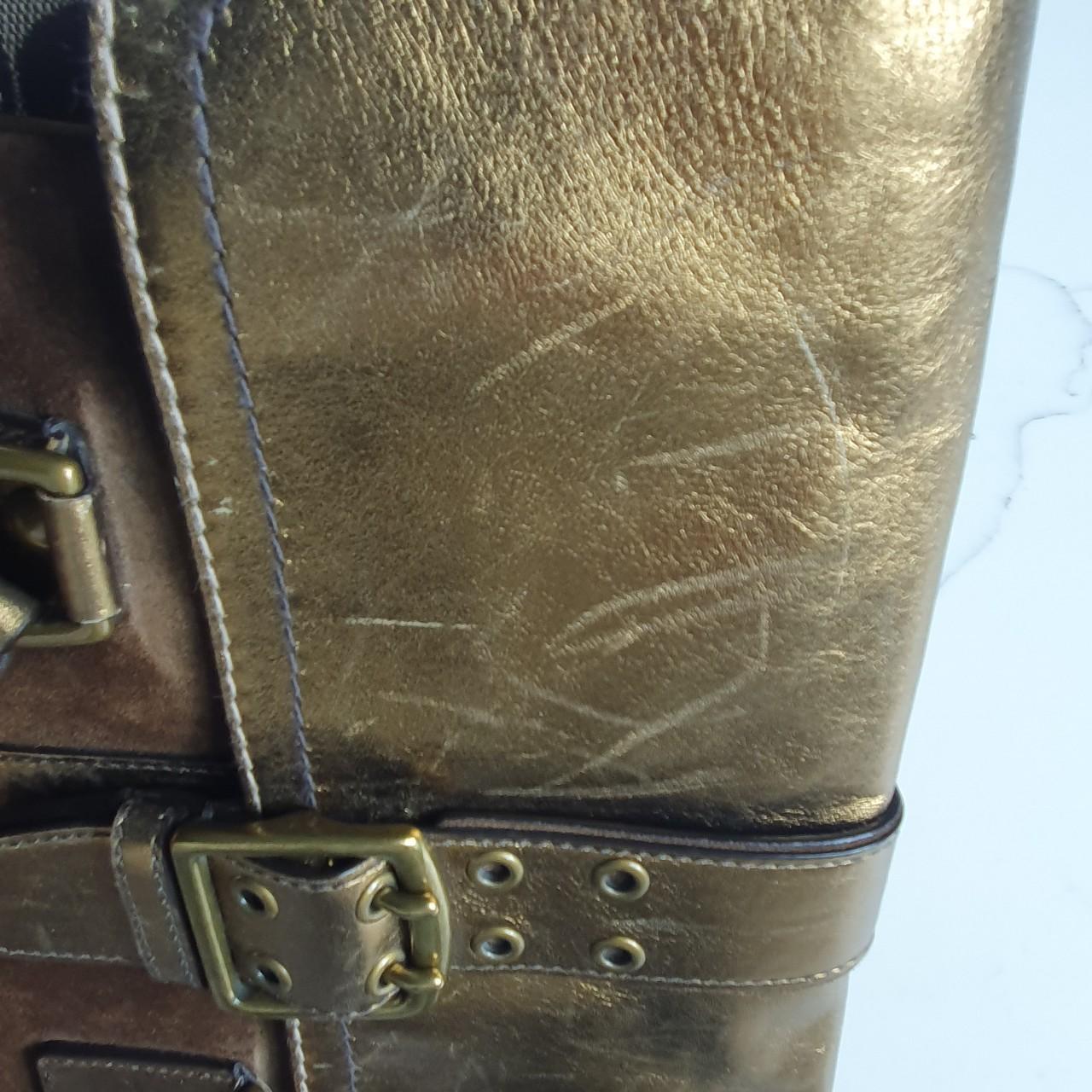Authentic Coach brown and gold handbag