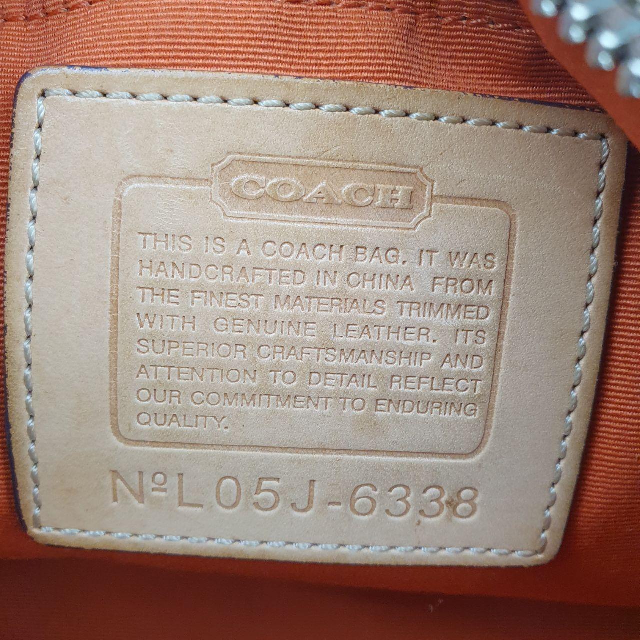 Coach Signature Canvas and Leather Small Shoulder Bag