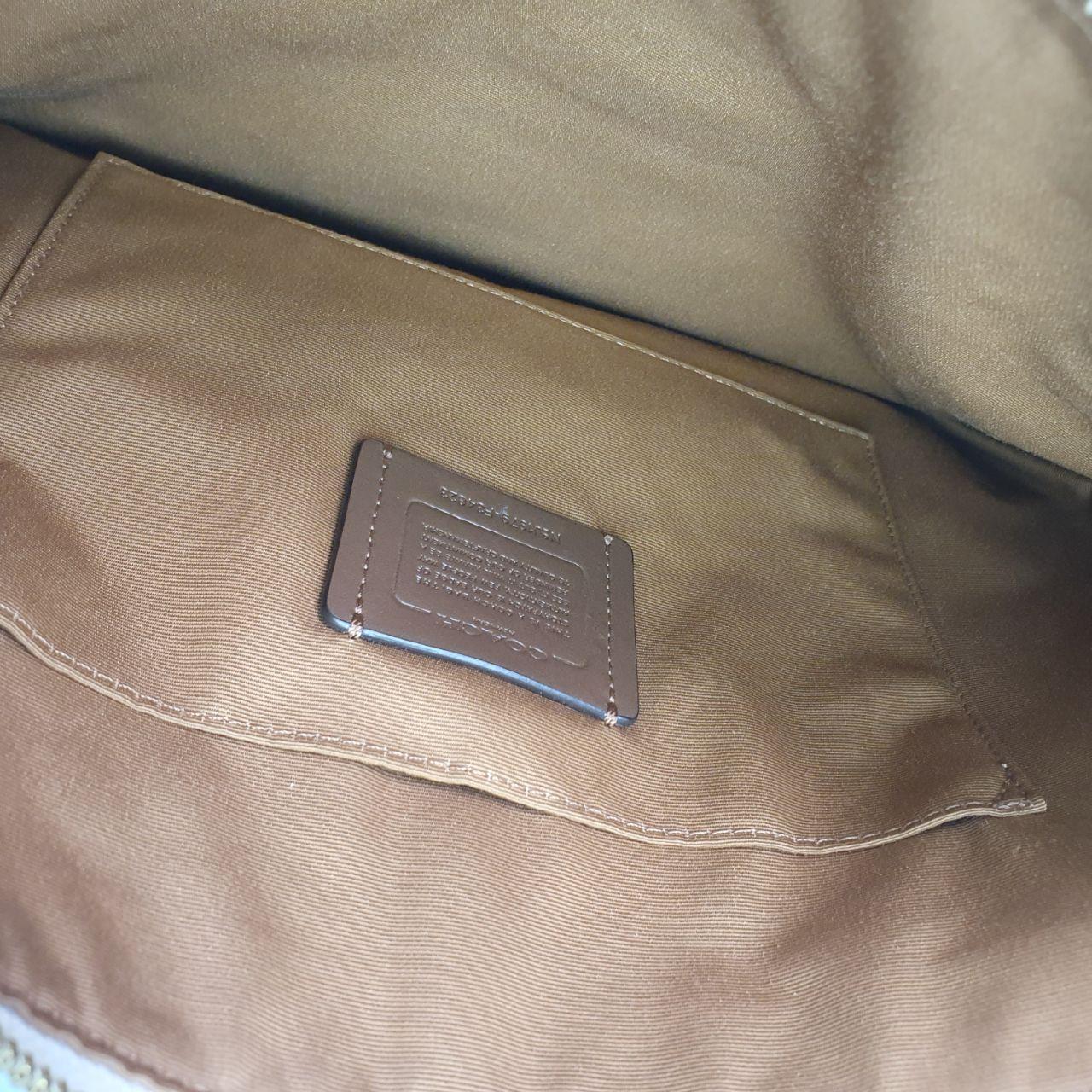 Authentic Coach COACH Mae Pebble Leather Chalk/Gold Tone File Crossbody