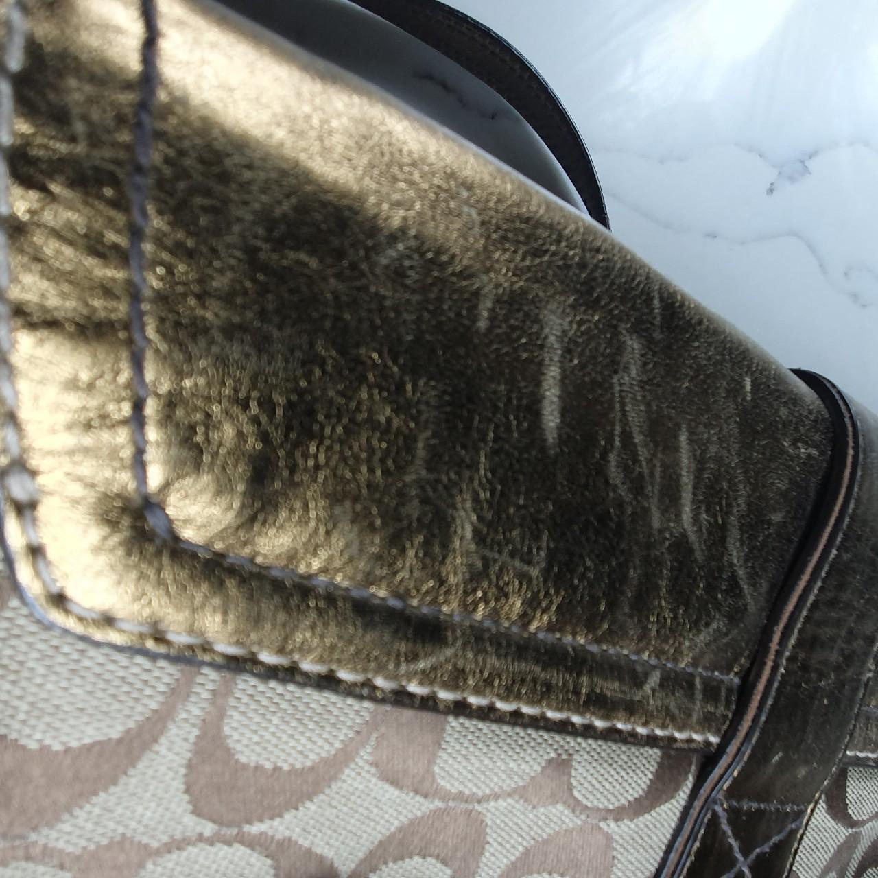 Authentic Coach brown and gold handbag
