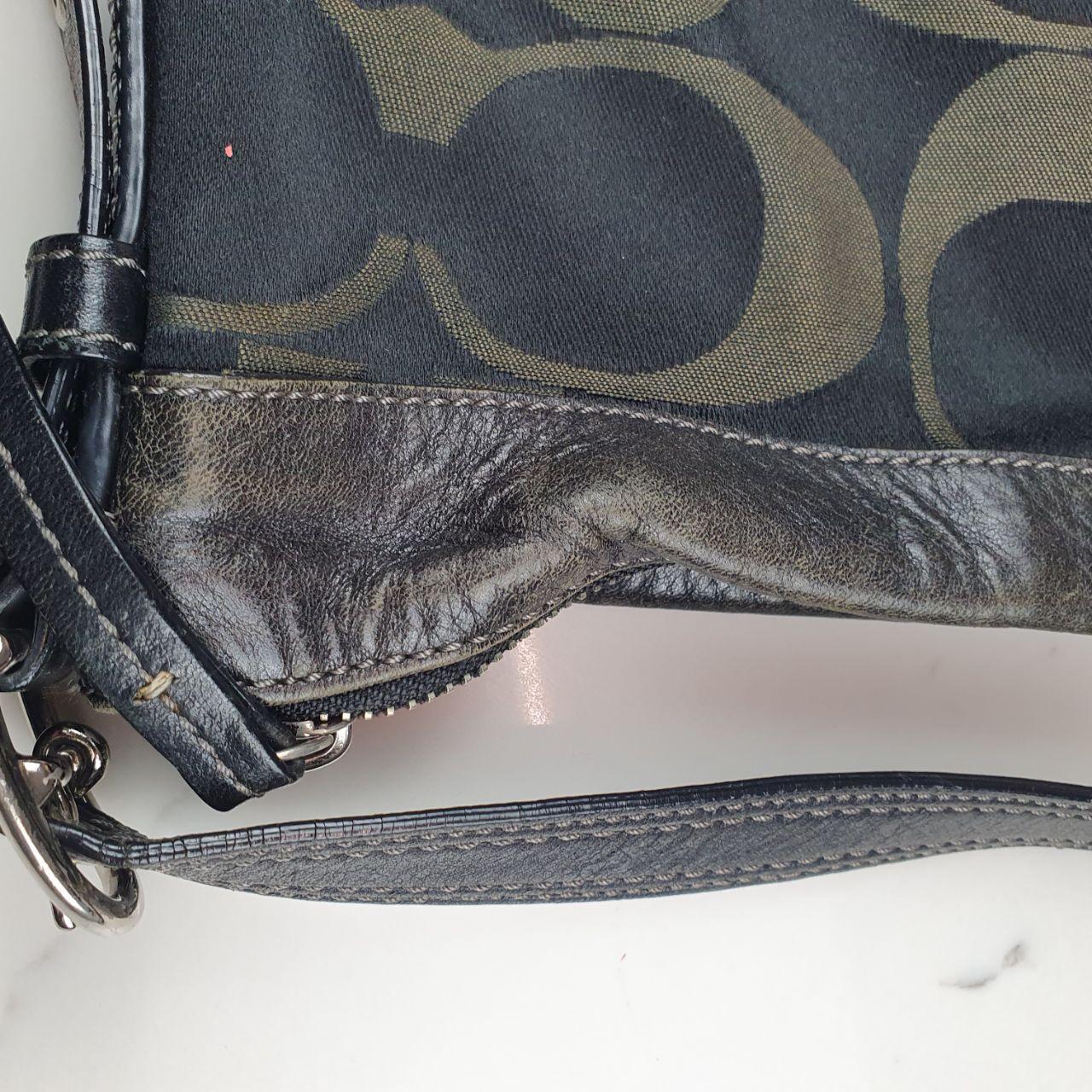 Coach Signature Canvas and Leather Shoulder Bag
