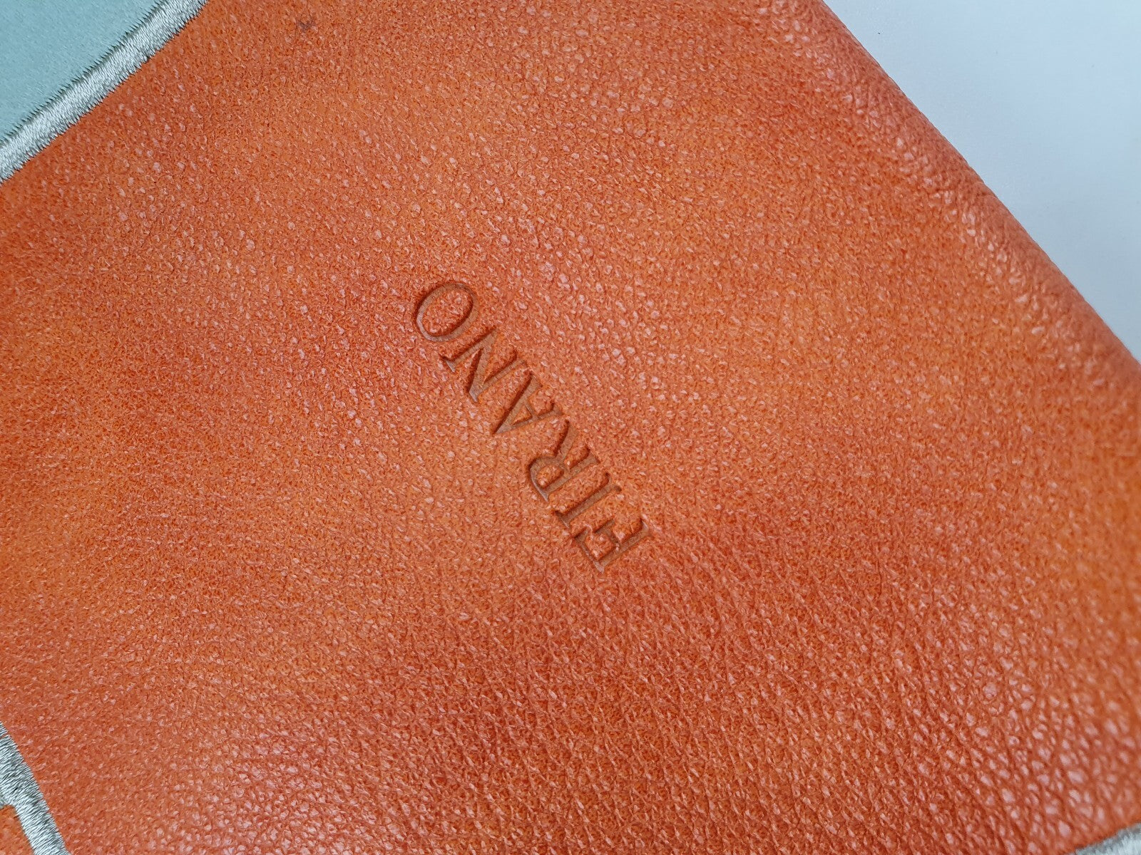 Firano Patchwork Leather Tote Bag in Orange, Beige and Mint