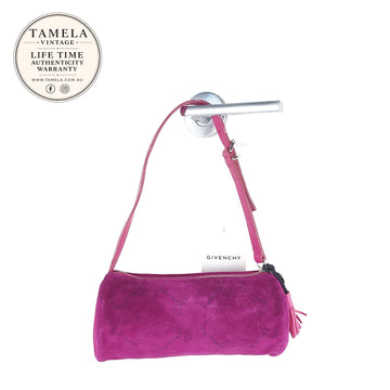 Givenchy Vintage Pink Suede Shoulder Bag