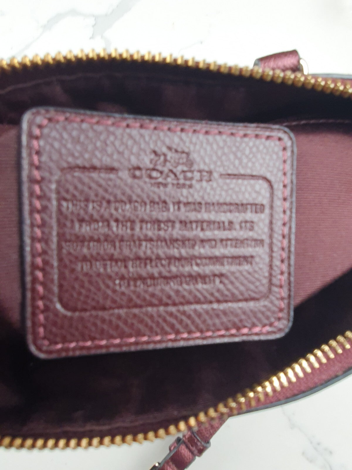 Coach Vintage Burgundy Leather Satchel Bag