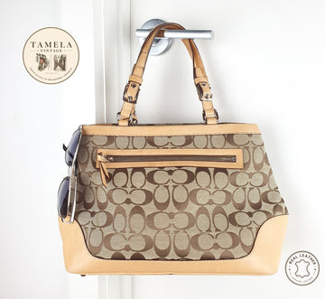 Coach Signature Canvas and Leather Tote Bag