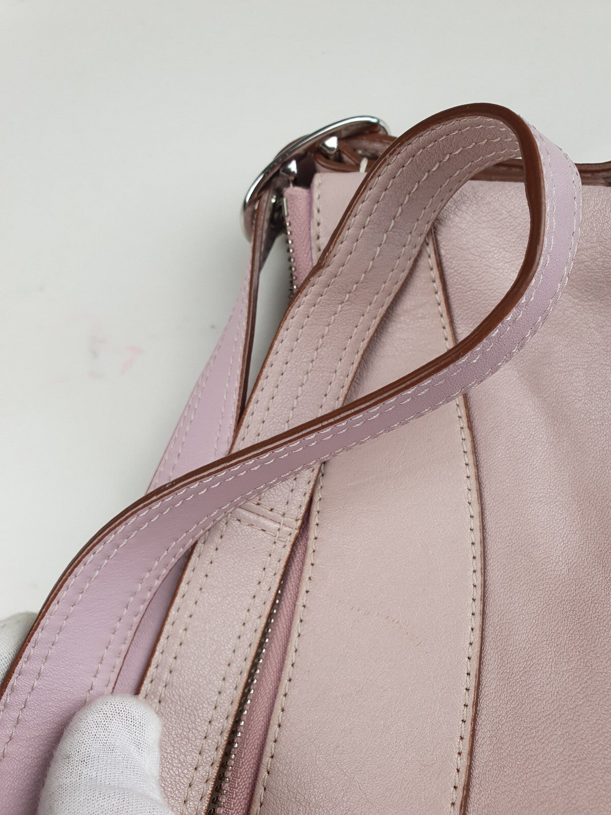 Vintage Coach Pink Leather Shoulder Bag