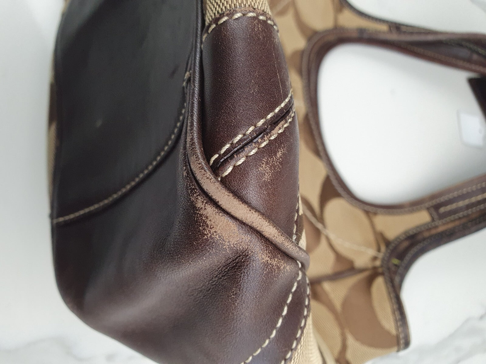 Coach Signature Canvas and Leather Tote Bag