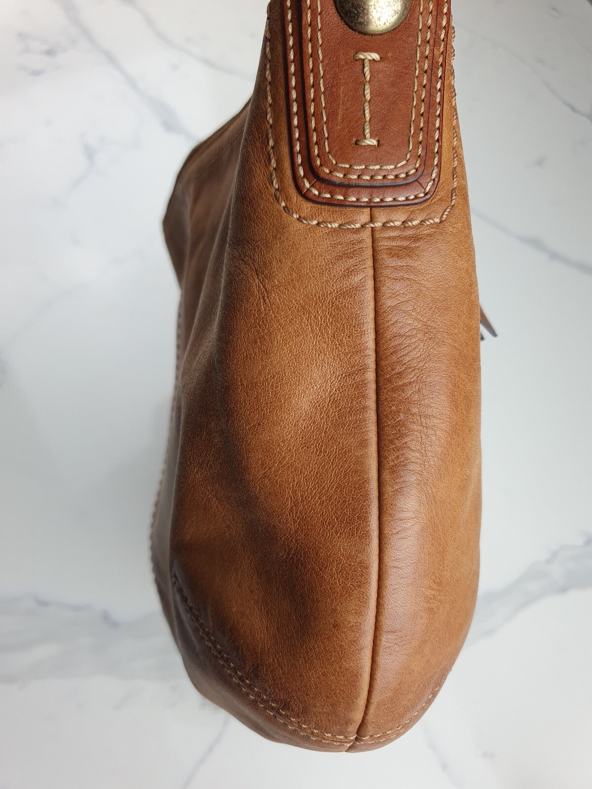 Coach Vintage Tan Leather Hobo Shoulder Bag