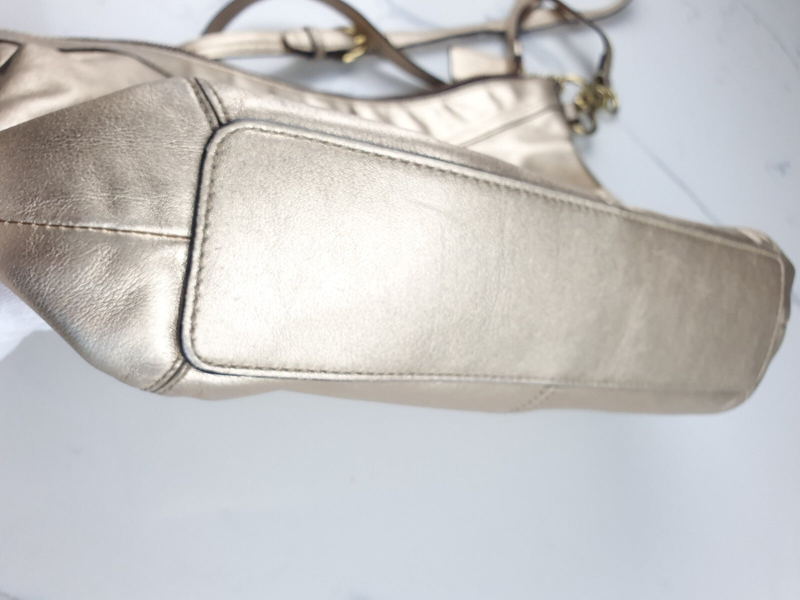 Coach Vintage Gold Leather Shoulder Bag