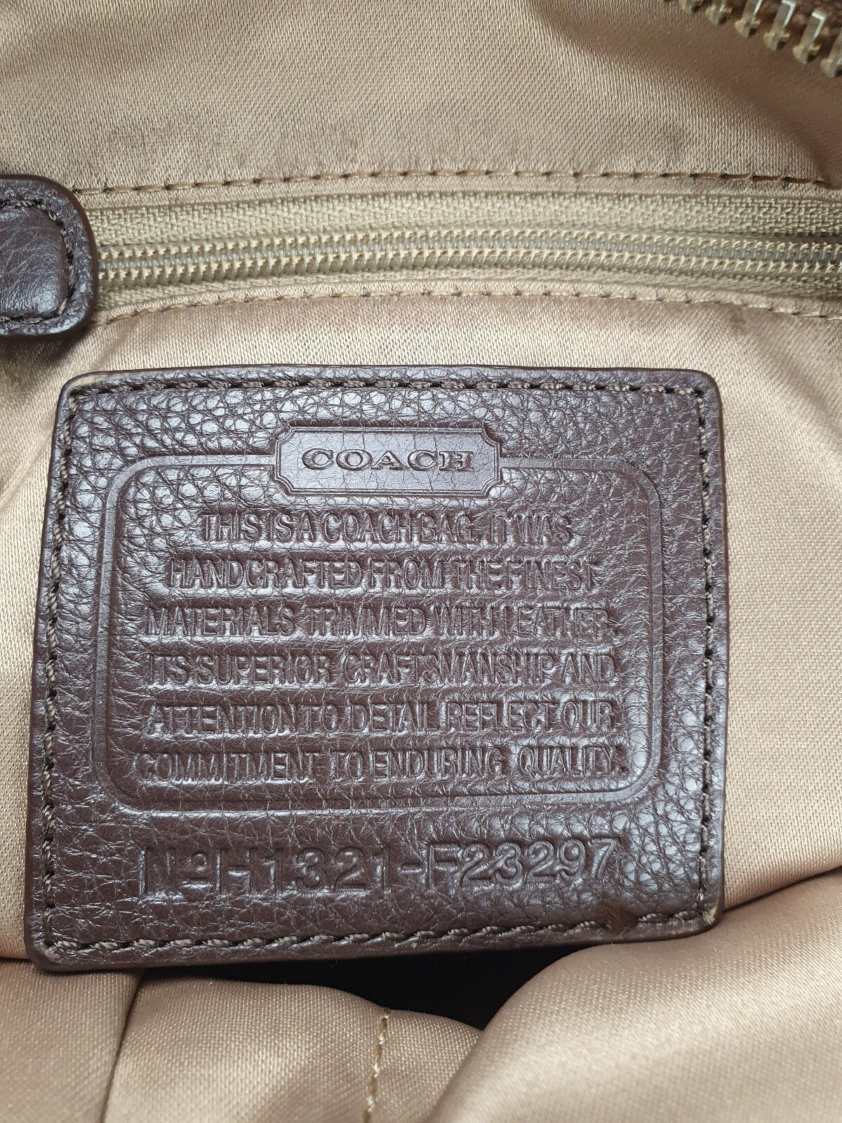 Vintage Coach Signature Canvas and Leather Shoulder Bag
