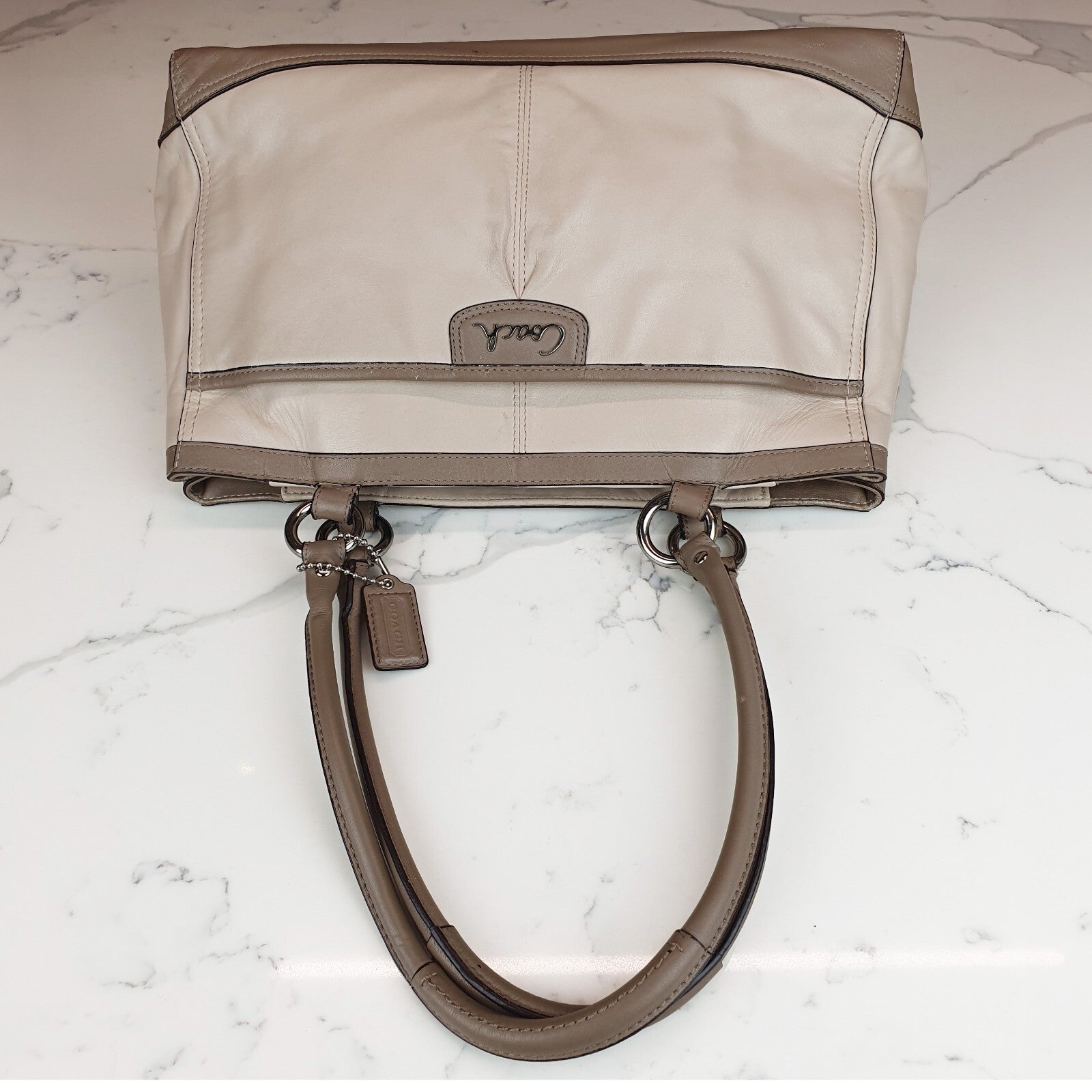 Authentic Coach Leather Carryall Tote Bag (F19728)