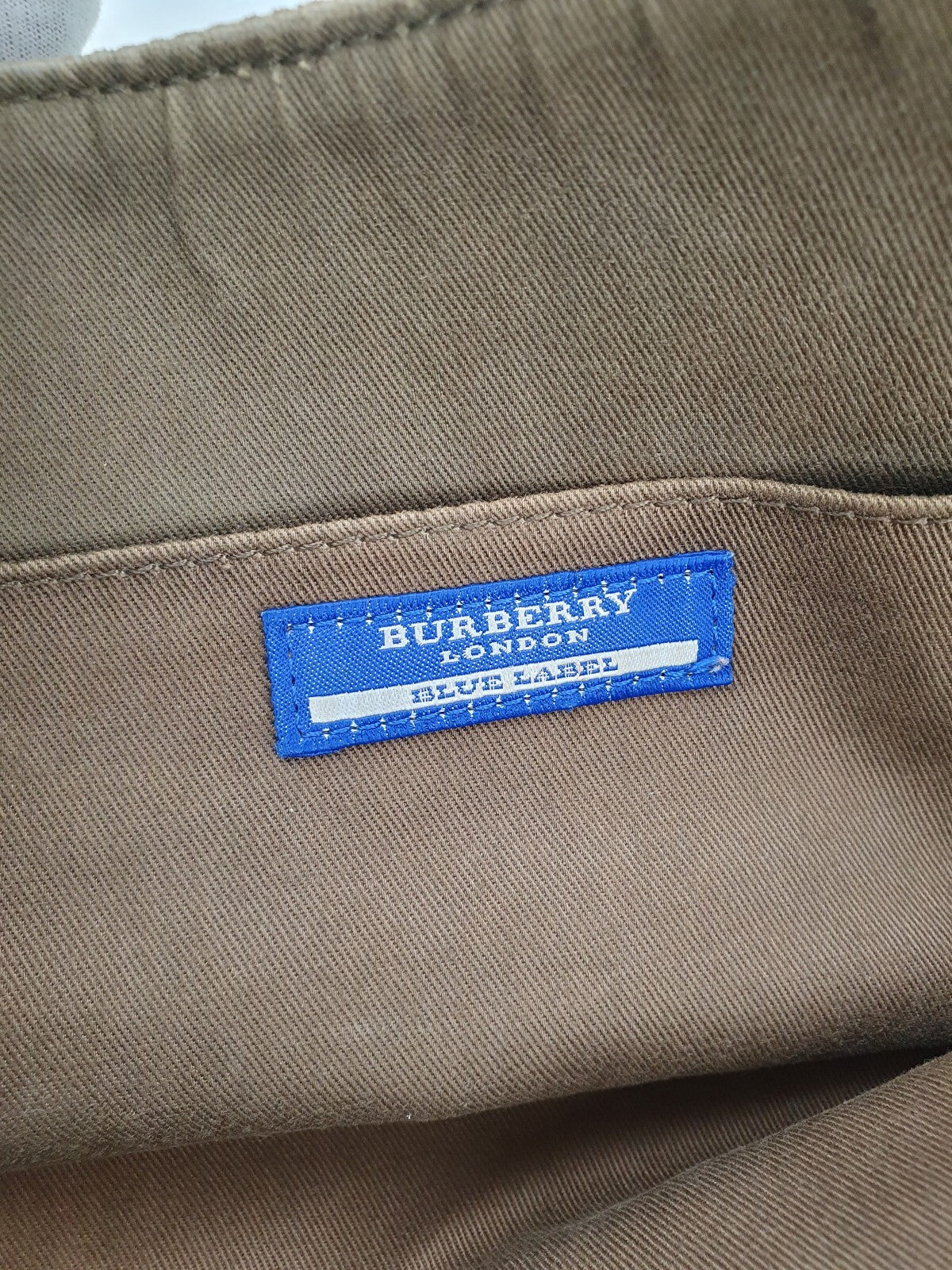 Burberry London Blue Label Brown Canvas and Leather Hobo Shoulder Bag