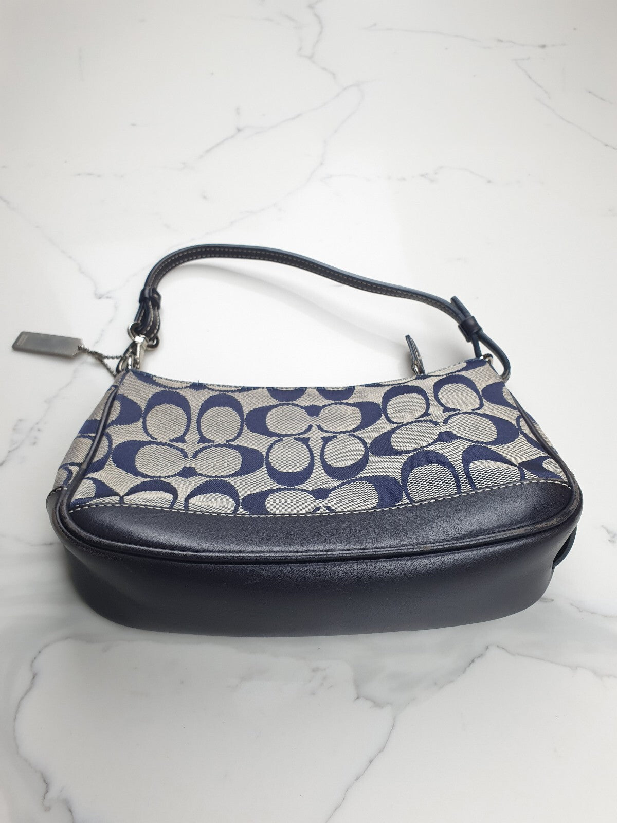 Coach Signature Canvas and Leather Small Shoulder Bag