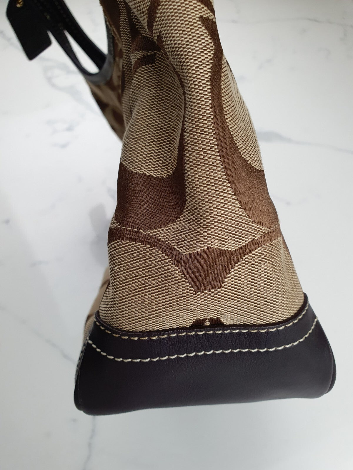 Coach Signature Canvas and Leather Shoulder Bag