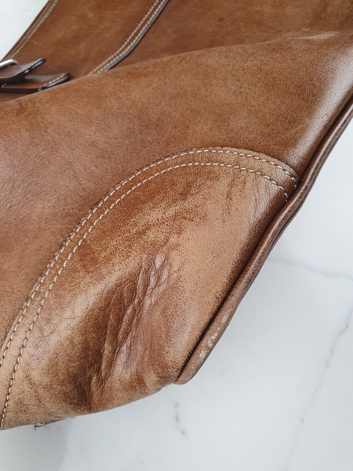 Vintage Coach Tan Leather Shoulder Bag