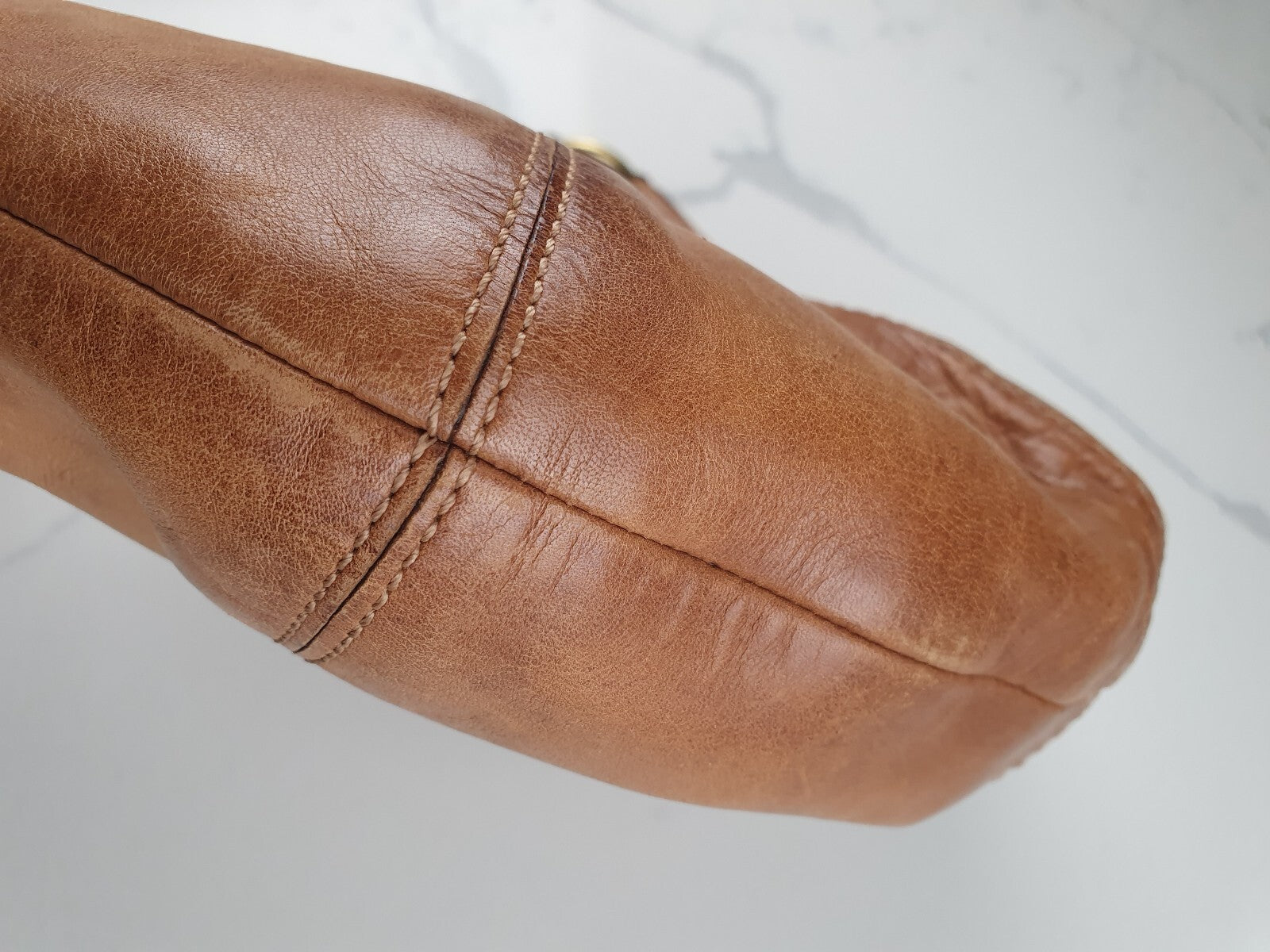 Coach Vintage Tan Leather Hobo Shoulder Bag