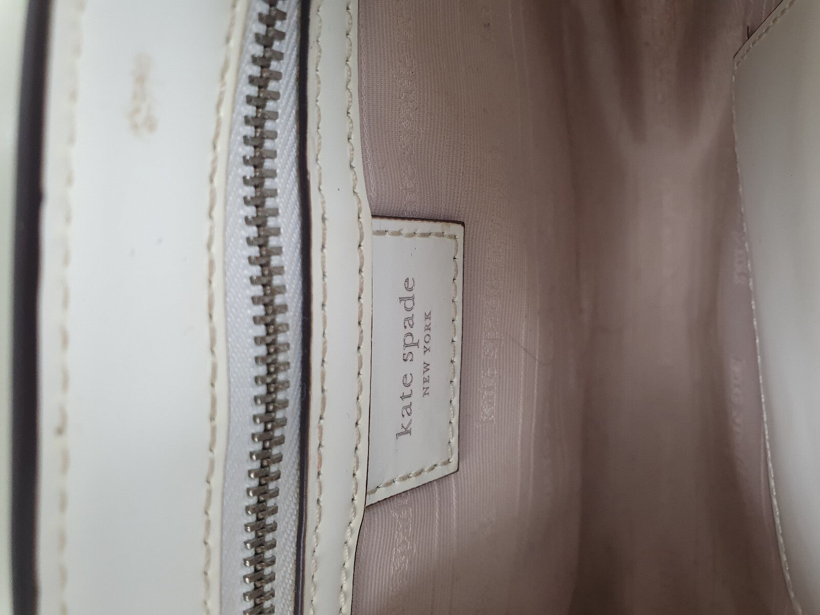 Kate Spade Cream White Patent Leather Shoulder Bag