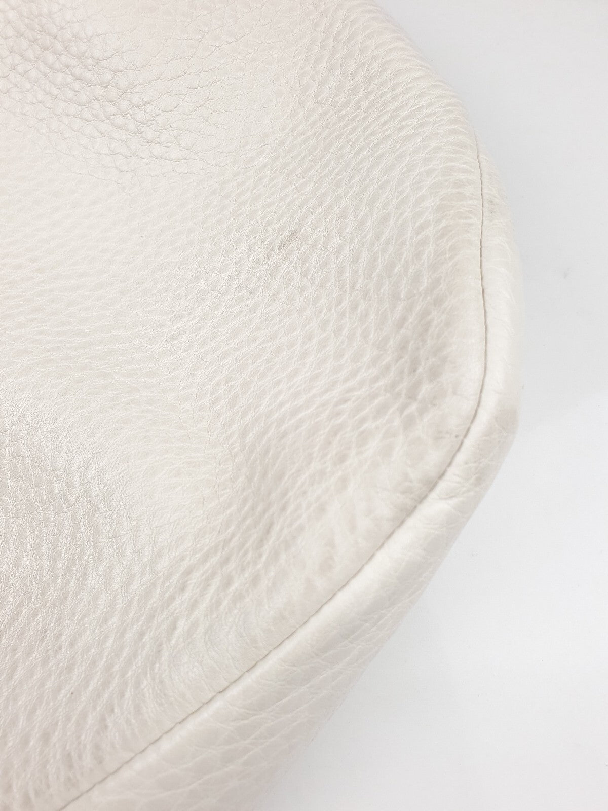 Coach Pebbled Leather Hobo Bag in Cream