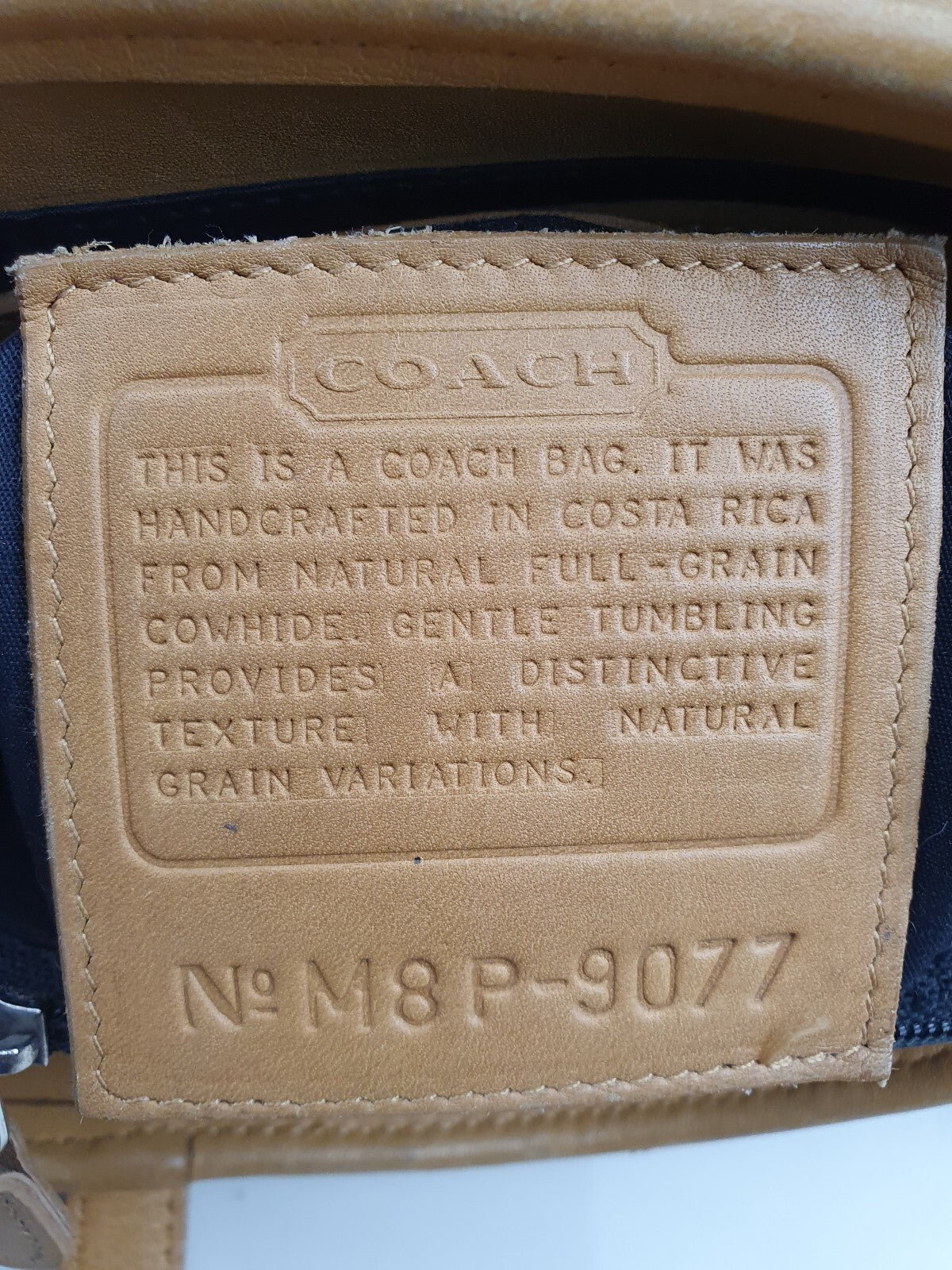 Coach Tan Leather Tote Bag with Shoulder Straps