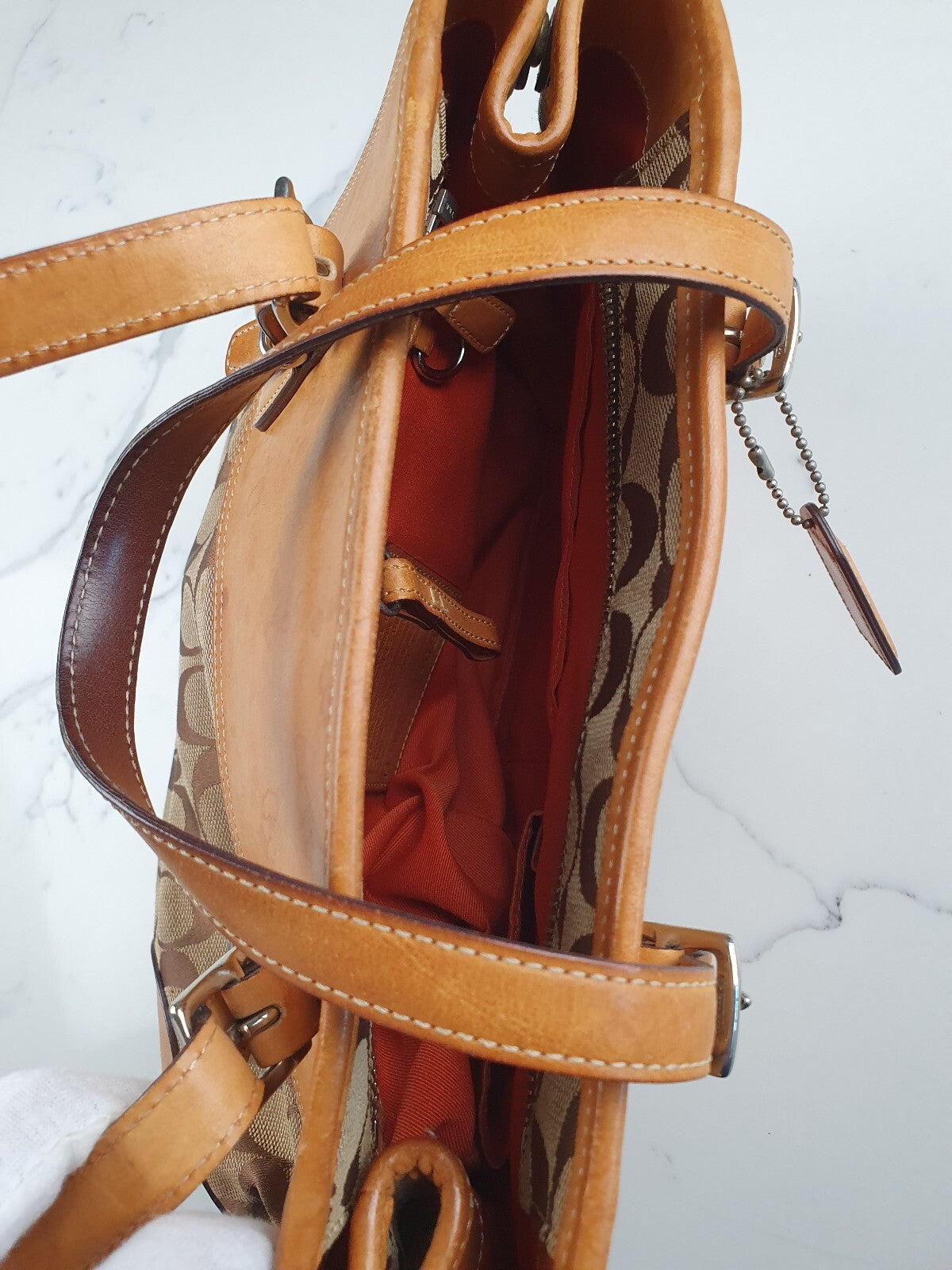 Coach Vintage Signature Canvas and Leather Tote Bag