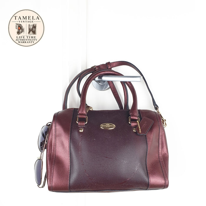Coach Vintage Burgundy Leather Satchel Bag