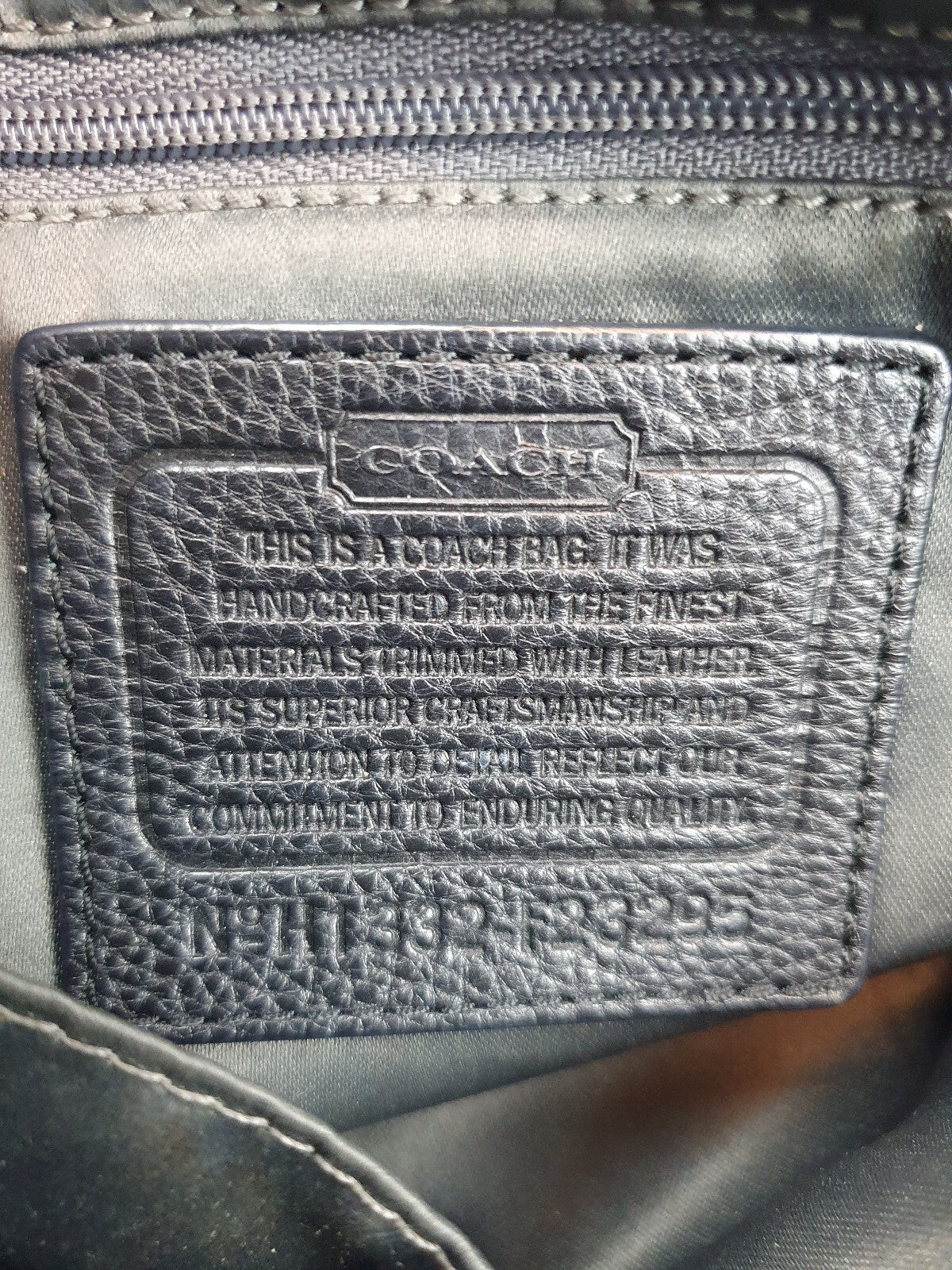 Coach Black Park Signature Canvas Carrie Tote Bag with Leather Trim