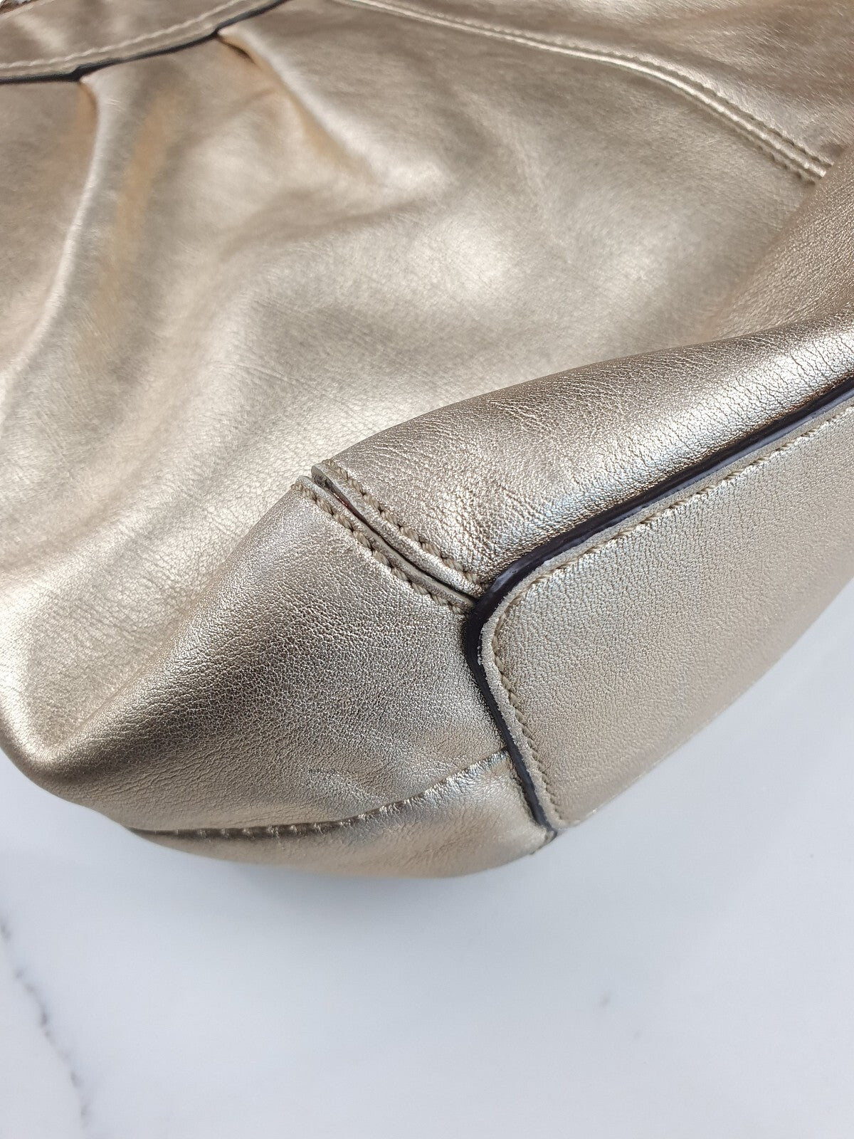 Coach Vintage Gold Leather Shoulder Bag