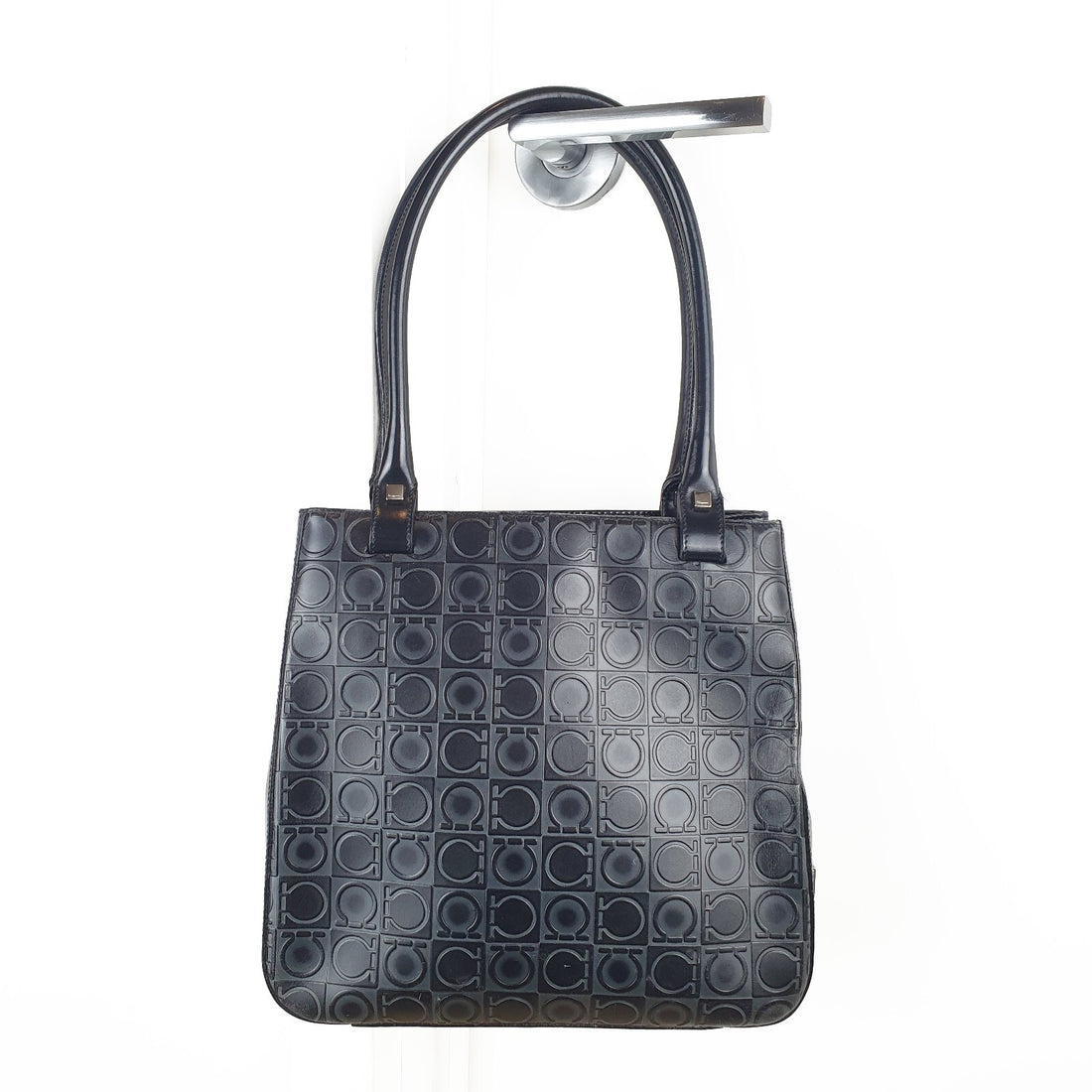 Authentic Salvatore Ferragamo Black  shoulder bag made in Italy