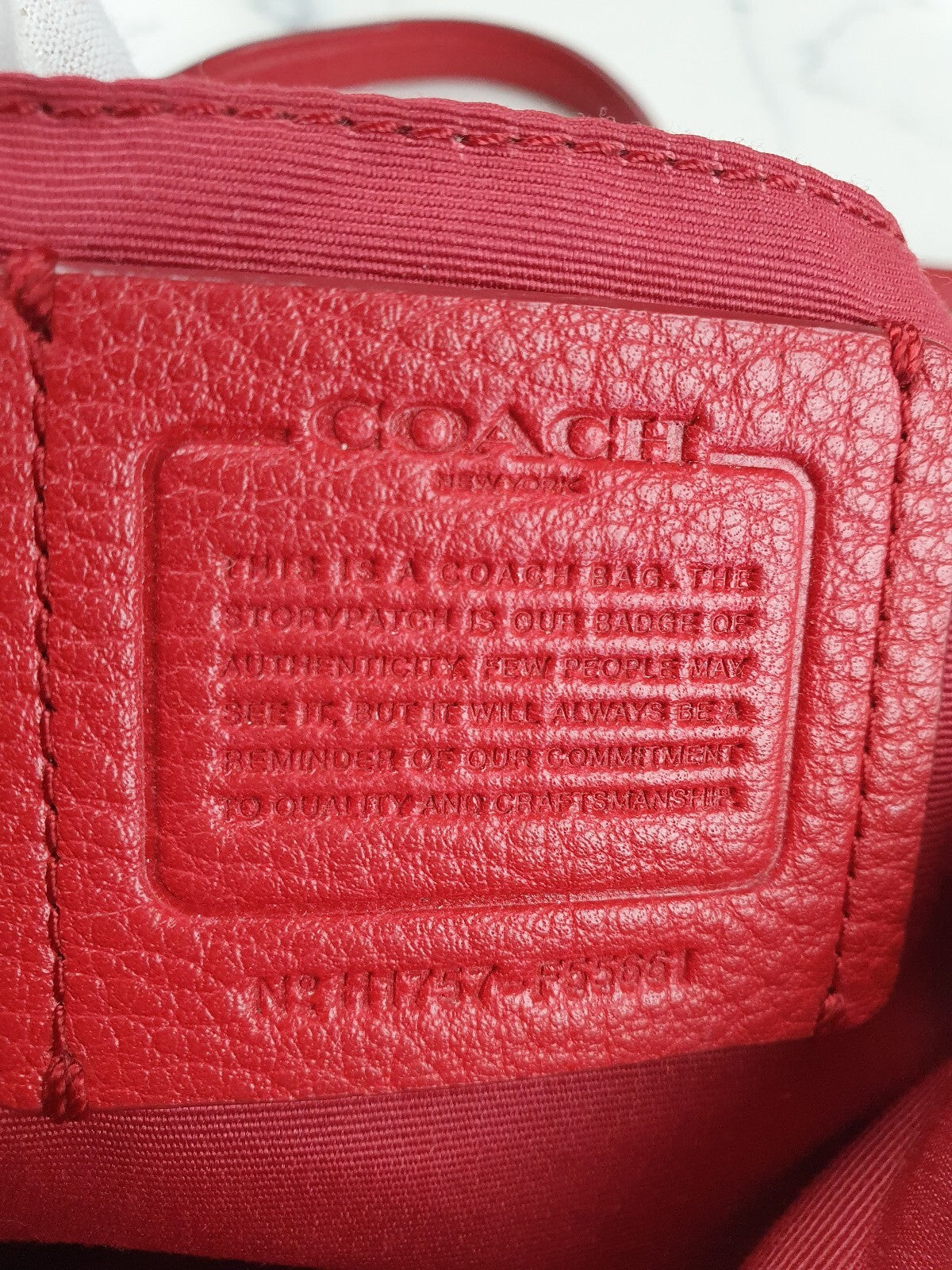 Coach Red Leather Crossbody Bag