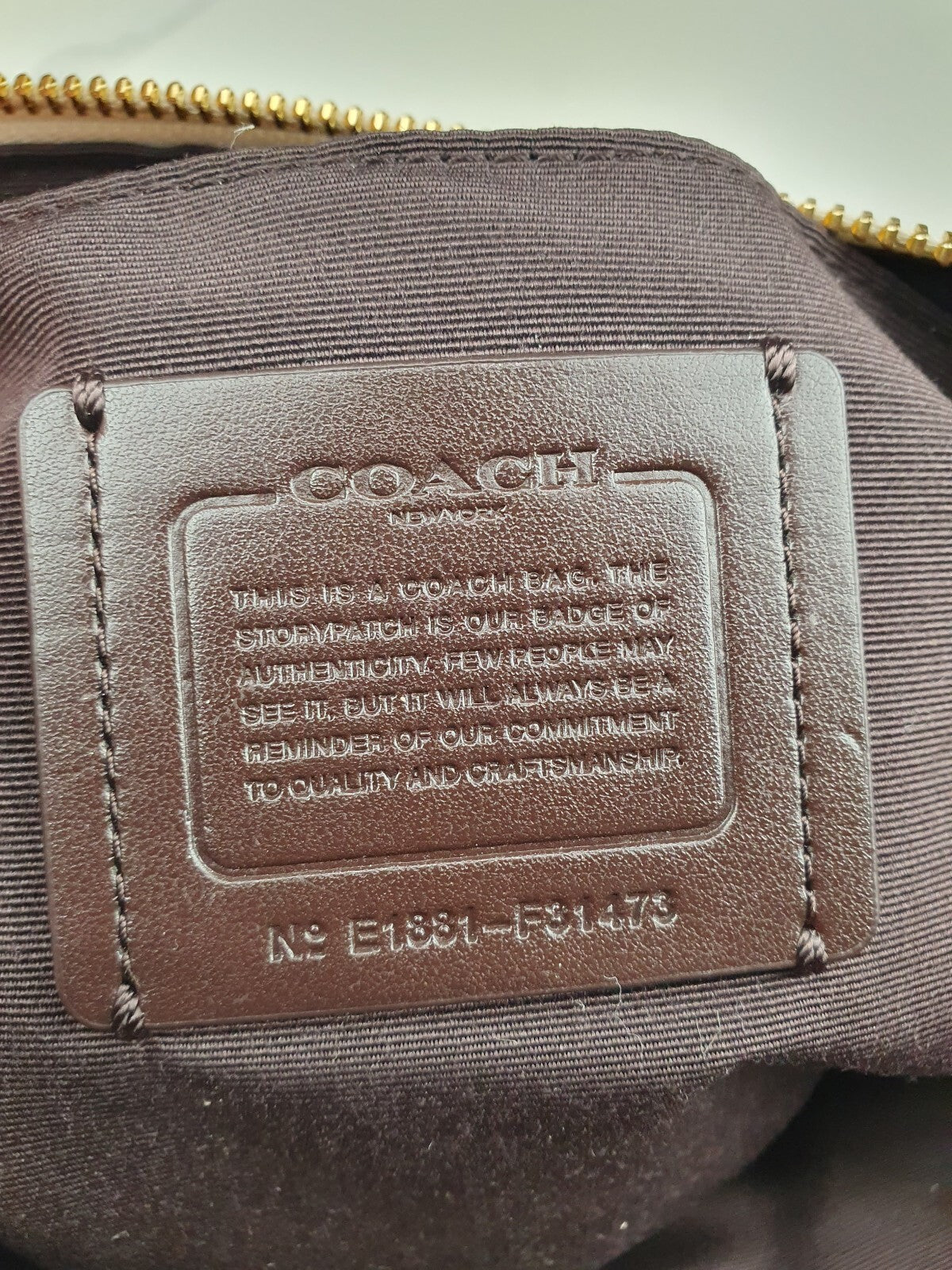 Coach Two-Tone Leather Satchel Handbag in Cream and Black