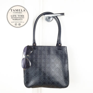 Authentic Salvatore Ferragamo Black  shoulder bag made in Italy