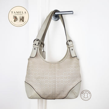 Authentic  COACH Signature 2-way Shoulder Hobo Bag