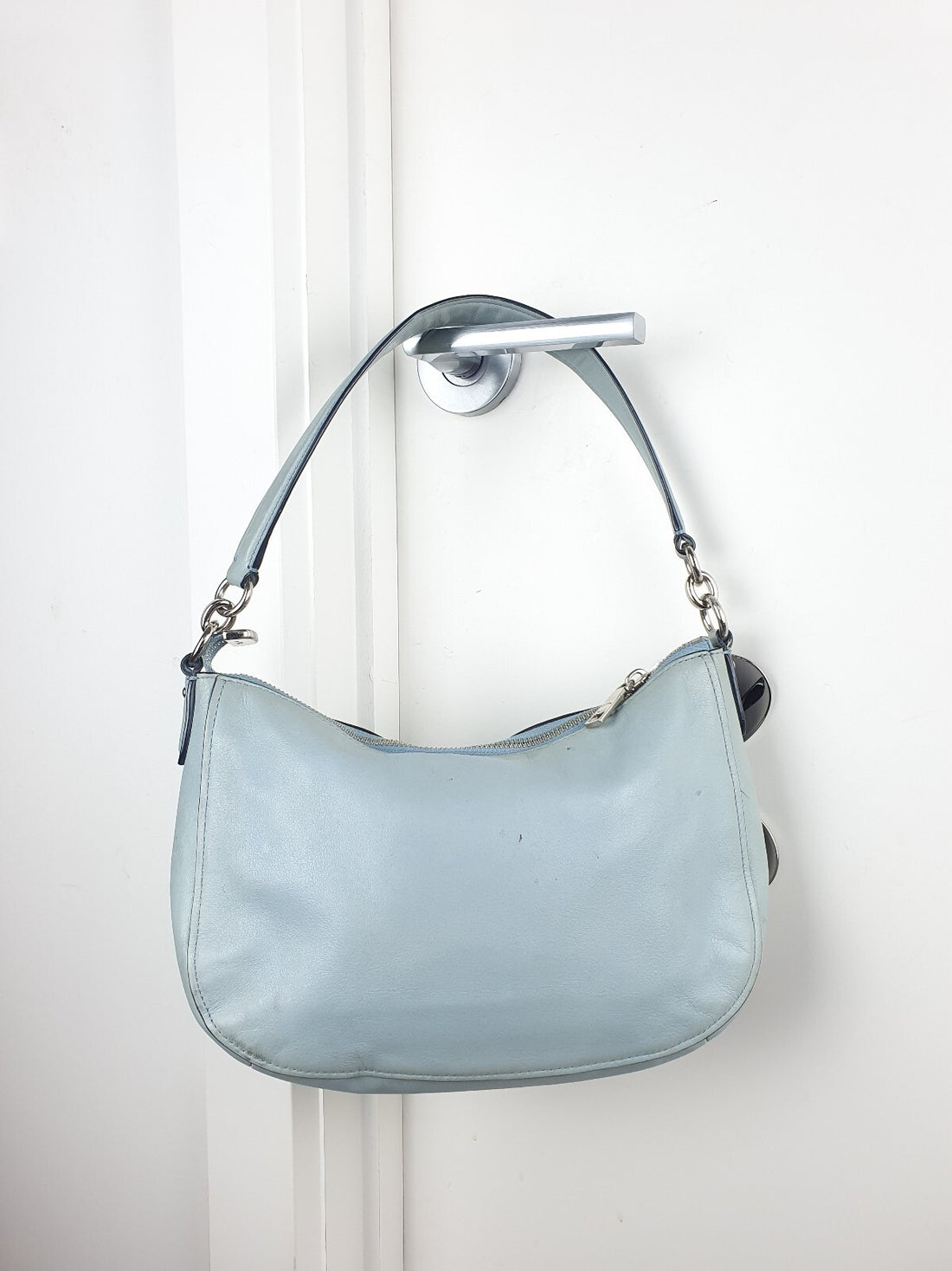 Coach Light Blue Leather Shoulder Bag