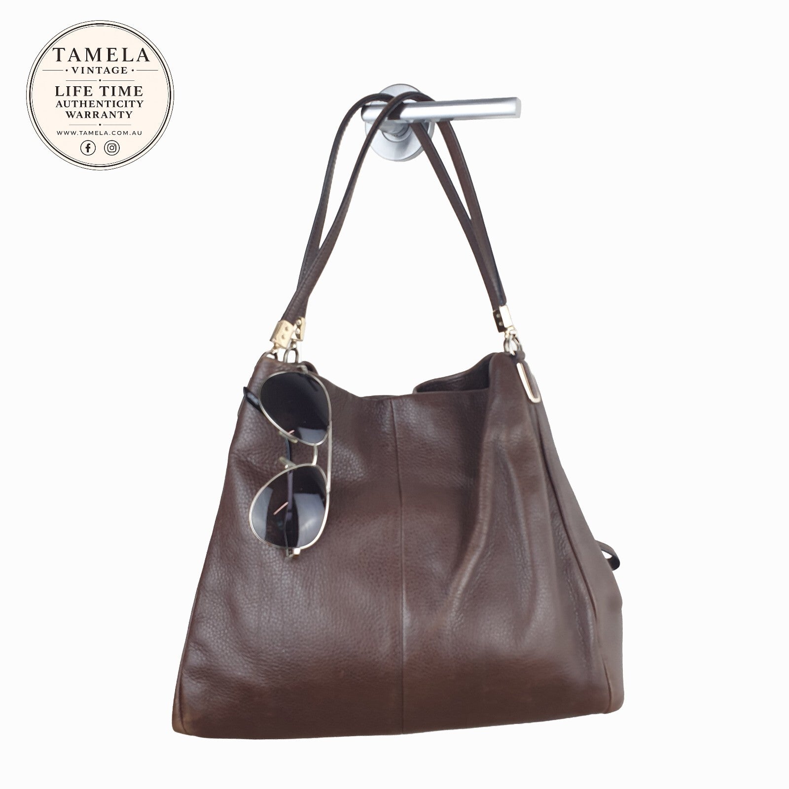 Coach Brown Leather Hobo Shoulder Bag