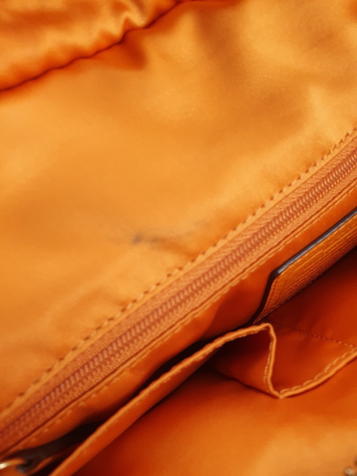 Coach Signature Canvas and Genuine Leather Tote Bag in Tan and Orange