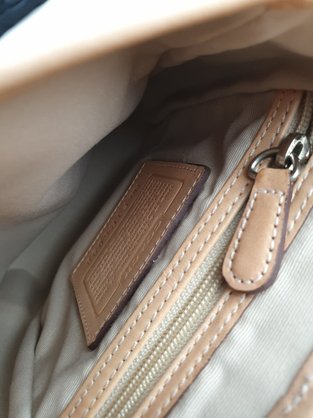 Coach Vintage Signature Crossbody Bag in Red and Tan Leather