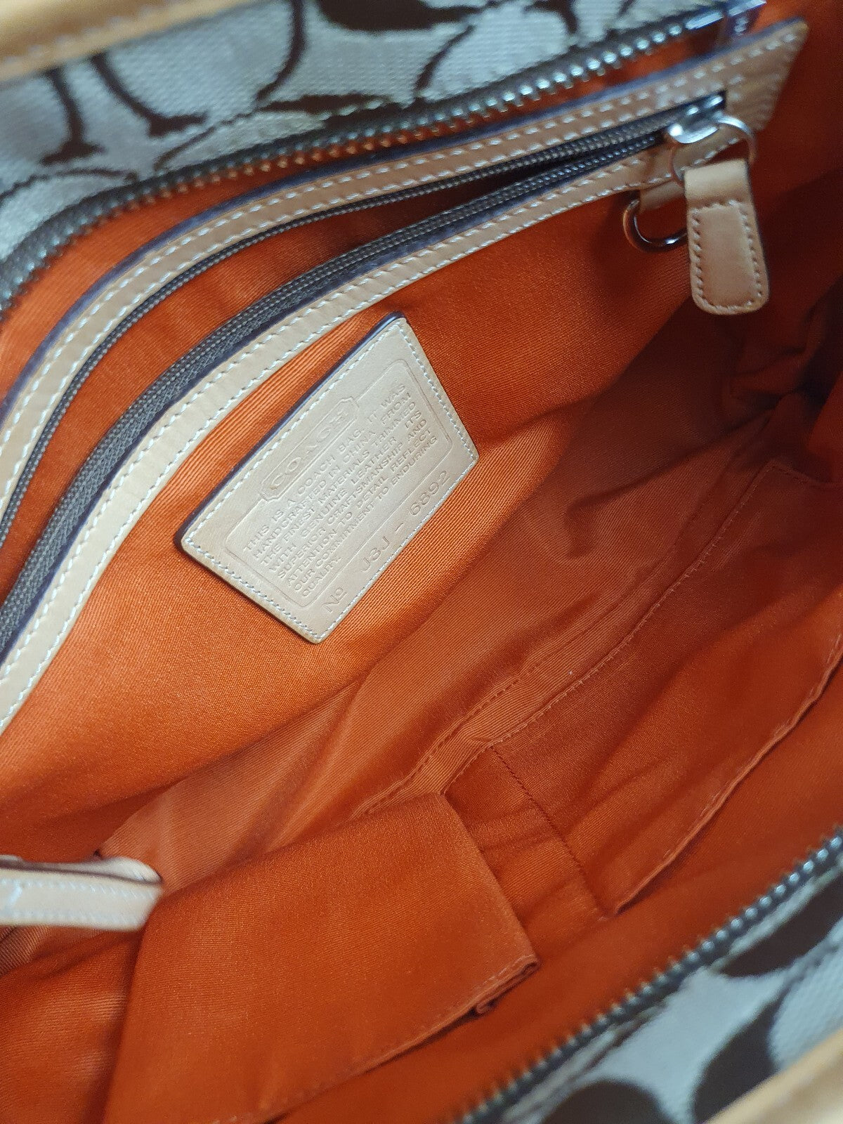 Coach Signature Canvas and Leather Tote Bag