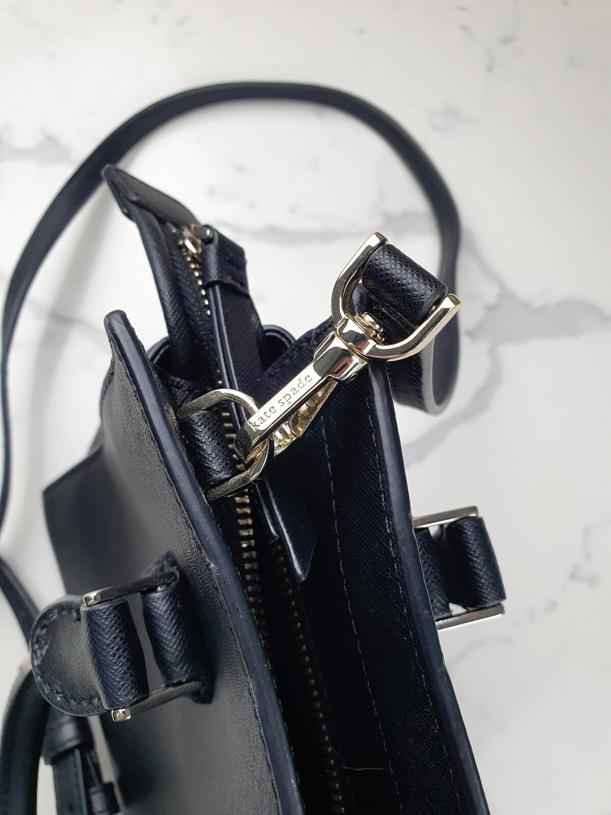 Kate Spade Black Saffiano Leather Satchel Bag